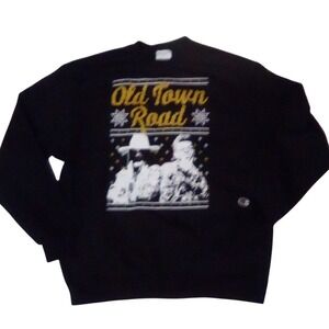 Champion, Old Town‎ Road,  Ugly Christmas Sweatshirt, Black (XL)